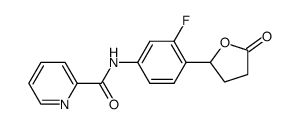 N-(3-fluoro-4-(5-oxotetrahydrofuran-2-yl)phenyl)pyridine-2-carboxamide结构式