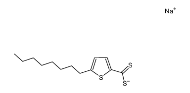 sodium 5-octyl-2-thiophenedithiocarboxylate Structure