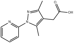2-(3,5-二甲基-1-(吡啶-2-基)-1H-吡唑-4-基)乙酸结构式