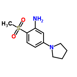 2-(Methylsulfonyl)-5-(1-pyrrolidinyl)aniline Structure