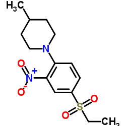 1-[4-(Ethylsulfonyl)-2-nitrophenyl]-4-methylpiperidine结构式