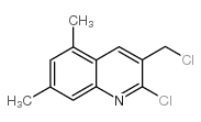 2-chloro-3-(chloromethyl)-5,7-dimethylquinoline structure