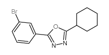 2-(3-溴苯基)-5-环己基-1,3,4-噁二唑结构式