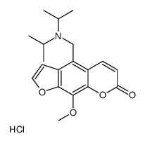 4-[[di(propan-2-yl)amino]methyl]-9-methoxyfuro[3,2-g]chromen-7-one,hydrochloride Structure