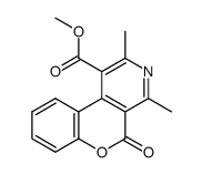 Methyl 2,4-dimethyl-5-oxo-5H-<1>benzopyrano<3,4-c>pyridine-1-carboxylate Structure