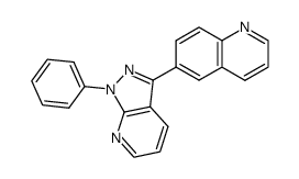 6-(1-phenyl-1H-pyrazolo[3,4-b]pyridin-3-yl)-quinoline结构式
