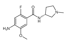 4-amino-2-fluoro-5-methoxy-N-[(3R)-1-methylpyrrolidin-3-yl]benzamide Structure