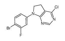 7-(4-bromo-3-fluorophenyl)-4-chloro-6,7-dihydro-5H-pyrrolo[2,3-d]pyrimidine Structure