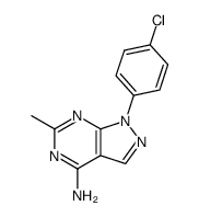 1-(4-chloro-phenyl)-6-methyl-1H-pyrazolo[3,4-d]pyrimidin-4-ylamine结构式