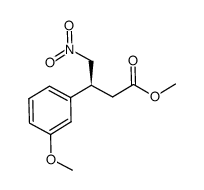 (S)-methyl 3-(3-methoxyphenyl)-4-nitrobutanoate结构式