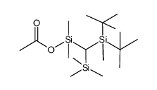 (Acetoxydimethylsilyl)(di-tert-butylmethylsilyl)(trimethylsilyl)methan结构式