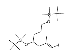 (E)-4,7-Bis-(tert-butyl-dimethyl-silanyloxy)-1-iodo-2-methyl-hept-1-ene Structure