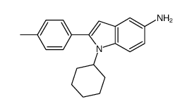 5-amino-2-(4-methylphenyl)-1-cyclohexylindole Structure