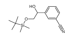3-(2-(tert-butyldimethylsilyloxy)-1-hydroxyethyl)benzonitrile Structure