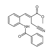 methyl-(E)-3-(2-benzamidophenyl)-2-(cyanomethyl)propenoate结构式