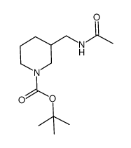 tert-butyl 3-(acetamidomethyl)piperidine-1-carboxylate结构式