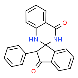 12-PHENYLSPIRO[1,2,3-TRIHYDROQUINAZOLINE-2,3'-INDANE]-4,11-DIONE结构式