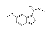 5-methoxy-2-methyl-2H-indazole-3-carboxylic acid methyl ester结构式