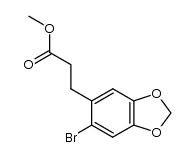 methyl 3-(6-bromo-1,3-benzodioxol-5-yl)propanoate结构式