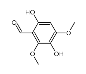 3,6-dihydroxy-2,4-dimethoxybenzaldehyde Structure