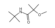 N-tert-Butyl-2-methoxy-2-methylpropanamid结构式