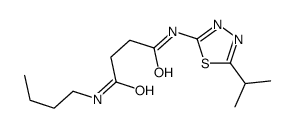 N-butyl-N'-(5-propan-2-yl-1,3,4-thiadiazol-2-yl)butanediamide Structure