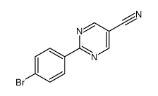 2-(4-bromophenyl)pyrimidine-5-carbonitrile结构式