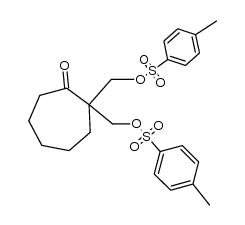 2,2-Bis-tosyloxymethyl-cycloheptan-1-on结构式