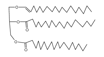 α-O-(1-Octadecenyl)-β,α'-distearoyl-glycerin Structure