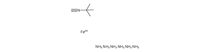 bis(tert-butylisocyanide)(tetra(2,3-pyrido)porphyrazinato)iron(II)结构式