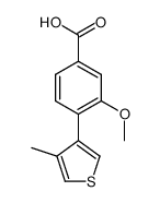 3-methoxy-4-(4-methyl-3-thienyl)benzoic acid Structure