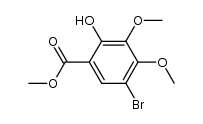 methyl 5-bromo-2-hydroxy-3,4-dimethoxybenzoate结构式