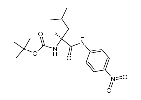 N-tert-butoxycarbonyl-L-leucine p-nitroanilide Structure