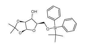 (3aS,5R,6R,6aS)-5-(((tert-butyldiphenylsilyl)oxy)methyl)-2,2-dimethyltetrahydrofuro[2,3-d][1,3]dioxol-6-ol Structure