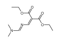 ethyl 4-aza-5-dimethylamino-2-ethoxycarbonyl-2,4-pentadienoate结构式