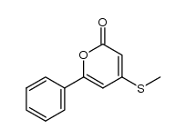 6-phenyl-4-methylsulfanyl-2-oxo-2H-pyran结构式