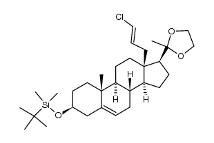 3β-tertiobutyldimethylsilyloxy-18-chlorovinyl-20,20-ethylenedioxy-pregn-5-ene结构式