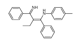 (Z)-N-(2-(imino(phenyl)methyl)-1-phenylbut-1-en-1-yl)-4-methylaniline Structure