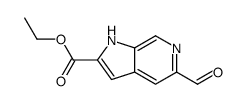 ethyl 5-formyl-1H-pyrrolo[2,3-c]pyridine-2-carboxylate结构式