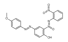 4-methoxy-3'-(2''-nitrobenzene-α-azoxy)-4'-hydroxyazobenzene Structure