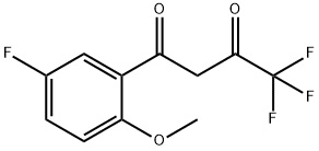 4,4,4-Trifluoro-1-(5-fluoro-2-methoxyphenyl)butane-1,3-dione结构式