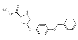 Methyl (2S,4S)-4-[4-(benzyloxy)phenoxy]-2-pyrrolidinecarboxylate结构式