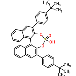 S-3,3'-Bis(4-(1,1-dimethylethyl)phenyl)-1,1'-binaphthyl-2,2'-diyl hydrogenphosphate structure