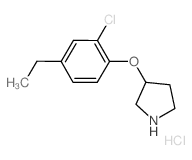 3-(2-Chloro-4-ethylphenoxy)pyrrolidine hydrochloride Structure