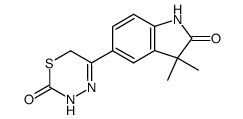 1,3-dihydro-5-(3,6-dihydro-2-oxo-2H-1,3,4-thiadiazin-5-yl)-3,3-dimethyl-2H-indol-2-one Structure