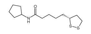(R)-5-[1,2]dithiolan-3-yl-pentanoic acid cyclopentylamide结构式