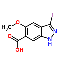 3-Iodo-5-methoxy-1H-indazole-6-carboxylic acid Structure