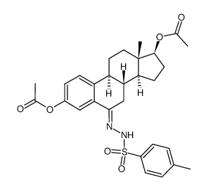 3,17β-diacetoxyoestra-1,3,5(10)-trien-6-one tosylhydrazone Structure