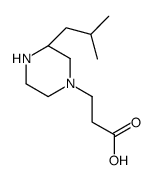 3-[(3S)-3-(2-methylpropyl)piperazin-1-yl]propanoic acid结构式