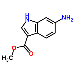 6-氨基-1H-吲哚-3-羧酸甲酯结构式